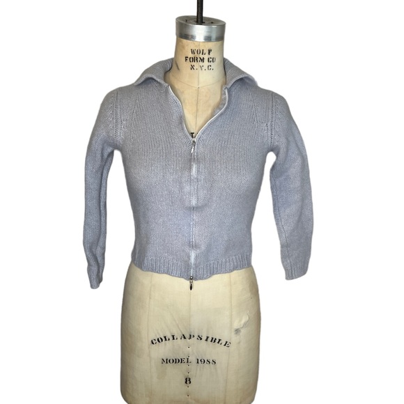 Rani Arabella Sweaters Rani Arabella Baby Blue Cashmere Sweater